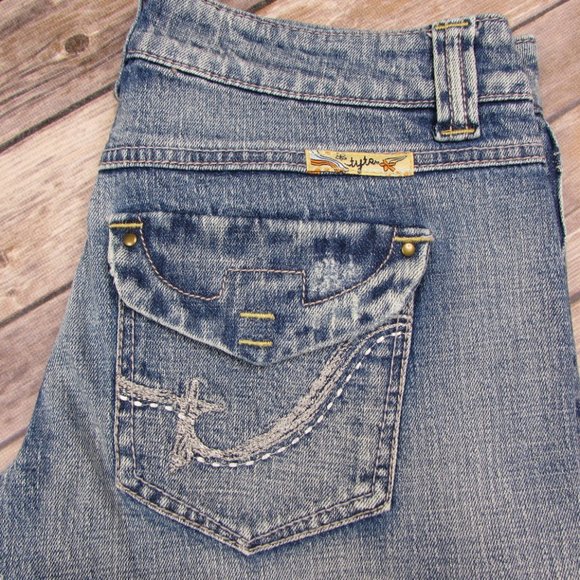 Tyte Distressed Denim Jeans Size 5 - Picture 2 of 8